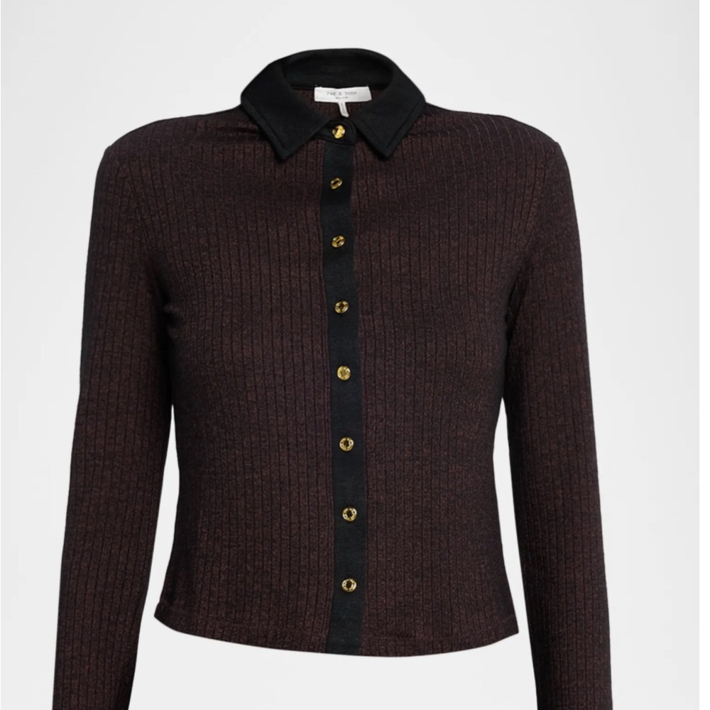 New with tags. 
Rag & Bone
The Knit Contrast Top